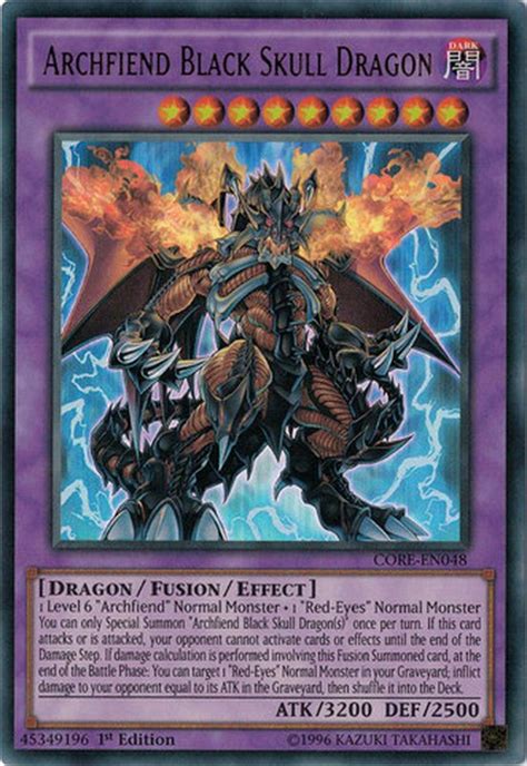 CORE EN048 Archfiend Black Skull Dragon Yu Gi Oh