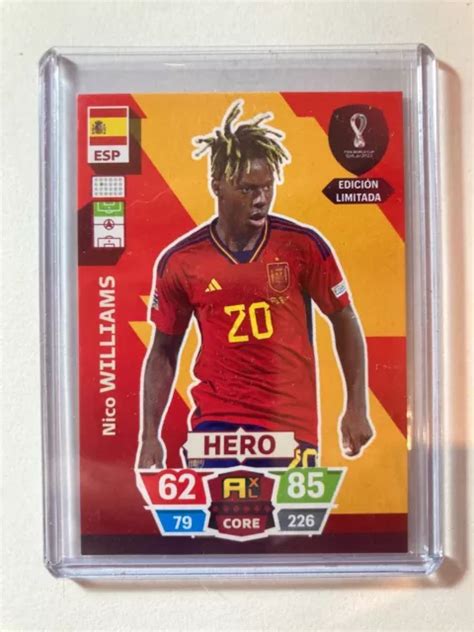 Nico Williams Limited Edition Adrenalyn World Cup 2022 Rookie Card Eur