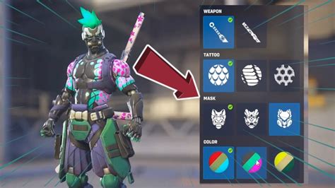 Showing All Customizable Options Of The MYTHIC GENJI SKIN Overwatch2