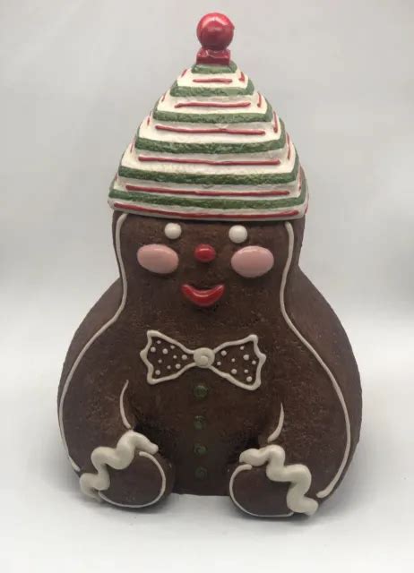 VINTAGE GINGERBREAD MAN Cookie Jar From Midwest Of Cannon Falls 14