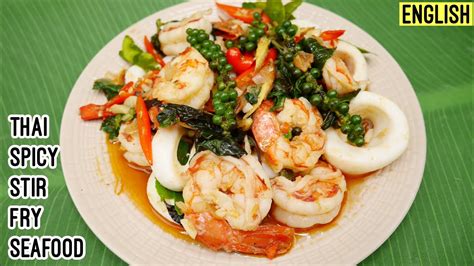 Thai Stir Fry Seafood Pad Cha Seafood Sizzling Stir Fry Spicy Seafood Stir Fry Recipe