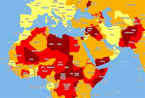 Queste mappe dei paesi più pericolosi del mondo nel 2018 potrebbero