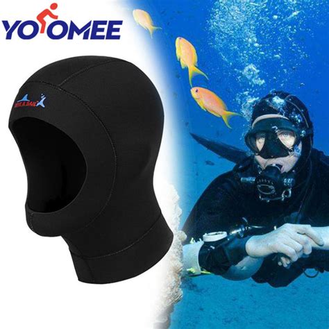 Yoomee 3mm Neoprene Diving Cap Unisex High Elastic Neoprene Scuba Snorkeling Wetsuit Hood Surf