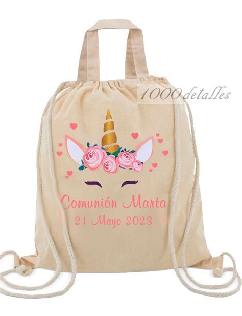 Bolsa Mochila De Algod N Personalizable Detalles De Comuni N Boda Y