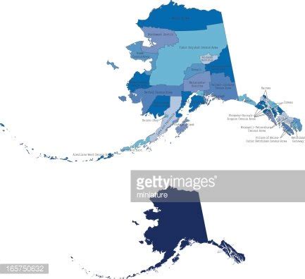 Alaska State & Counties Map Stock Clipart | Royalty-Free | FreeImages