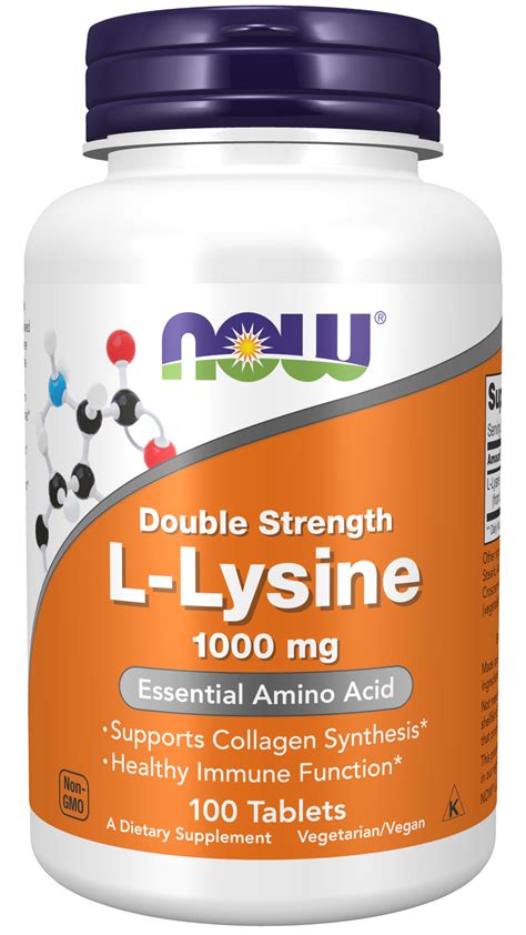 L Lysine 500 Mg Veg Capsules Now Supplements