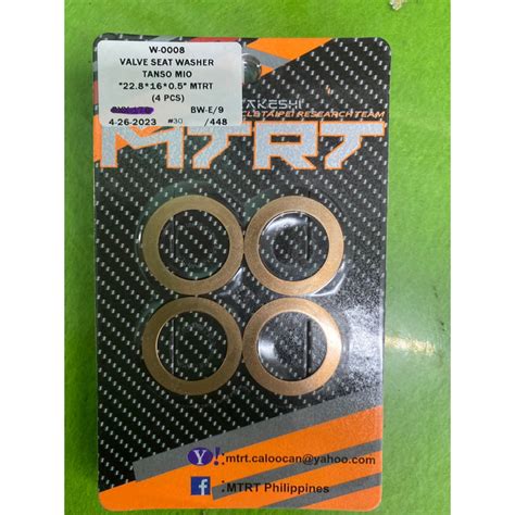 Tanzo Valve Seat Washer For Mio Sporty Mtrt Made In Taiwan Shopee