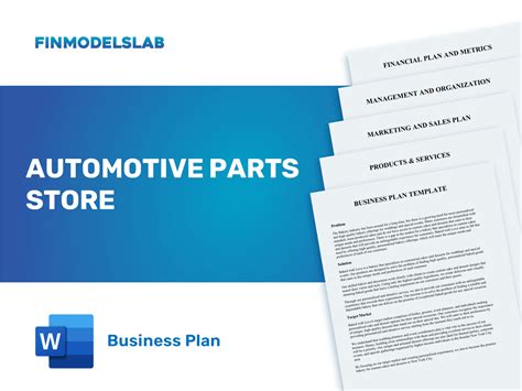 Automotive Parts Store Business Plan Template And Example Updated 2025