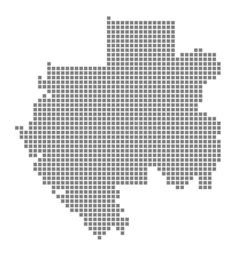 Pixel Map Of Gabon Vector Dotted Map Of Gabon Isolated On White