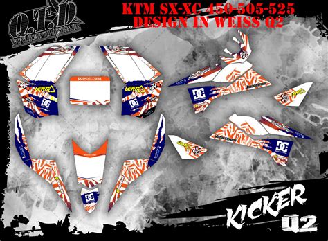 SCRUB DEKOR KIT ATV KTM SX XC 450 505 525 GRAPHIC KIT KICKER B EBay