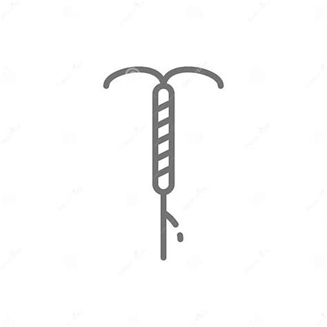 Intrauterine Device Contraceptive Hormonal Spiral Iud Line Icon