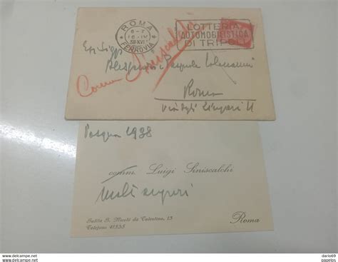 Italie 1938 LETTERA CON ANNULLO ROMA TARGHETTA LOTTERIA