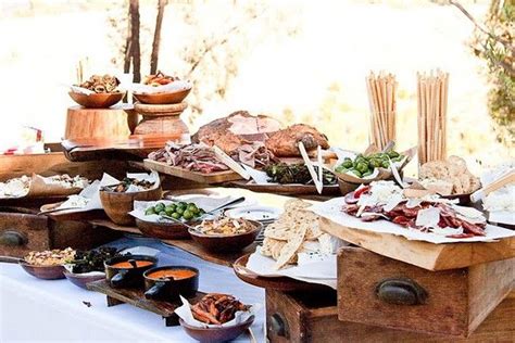 Elegant Buffet Bar Rustic Food Display Wedding Food Display