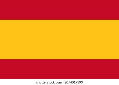 Spain Flag Original Colors Proportions Vector Stock Vector (Royalty ...