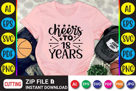 Cheers To 18 Years Graphic By Ardesignstore · Creative Fabrica