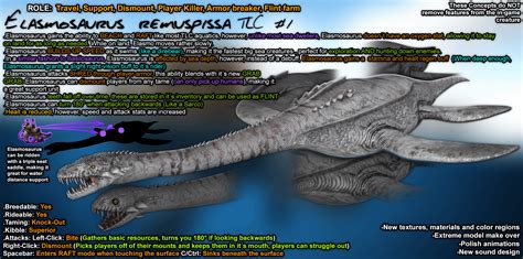 Ark Survival Evolved Elasmosaurus Tlc And Purlovia Improvements 1