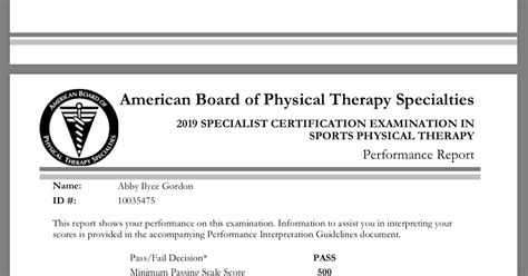 Abbys World Physical Therapist Board Certification