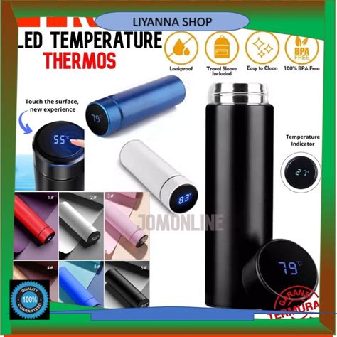 LIYANNA Smart LED Temperature Display Vacuum Flask Thermos Keep Warm