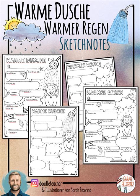 Warme Dusche Warmer Regen Sketchnotes Unterrichtsmaterial In Den