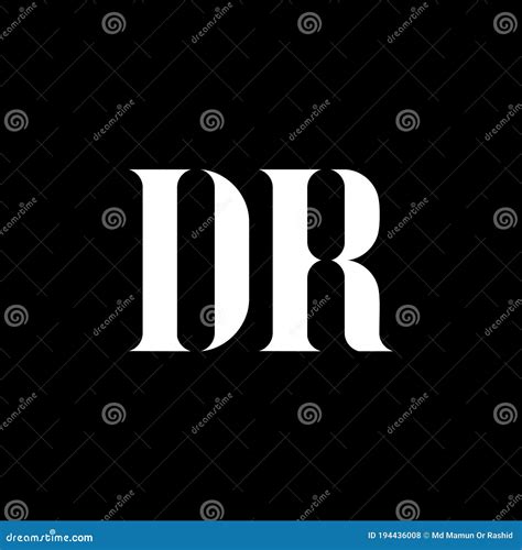 Dr D R Letter Logo Design Initial Letter Dr Uppercase Monogram Logo