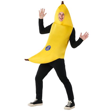 Morph Adult Banana Costume Mens Womens Peeling Banana Suit Funny Fruit