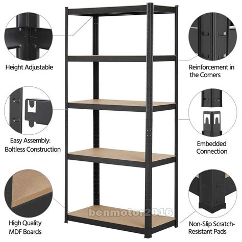 Tier Garage Shelves Shelving Unit Racking Boltless Heavy Duty Storage