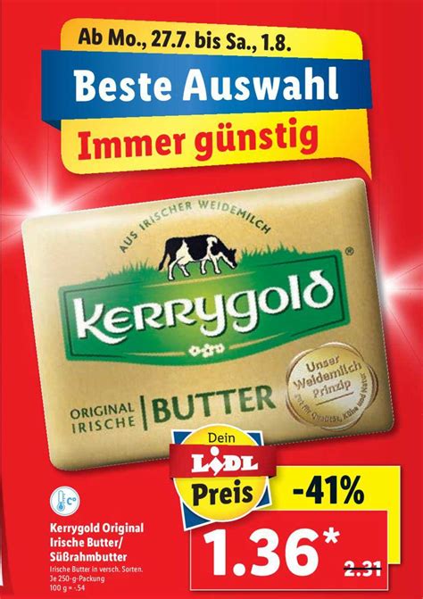 Kerrygold Original Irische Butter süßrahmbutter Angebot bei Lidl