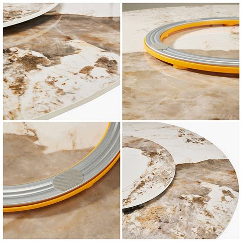 Modern Round Sintered Stone Dining Table – CharmyDecor 