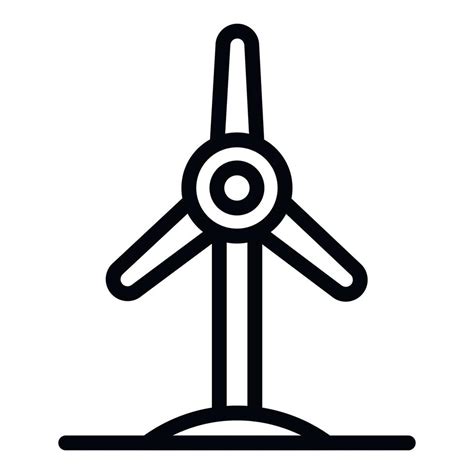 Wind Turbine Icon Outline Style Vector Art At Vecteezy