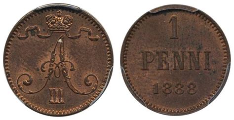 Coins Finland Alexander Iii Penni Philea