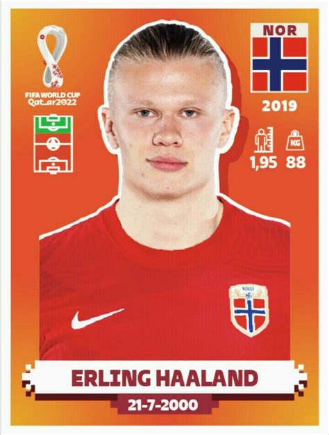 Erling Haaland Qatar 2022 Cartas de fútbol Fútbol Atletico de madrid