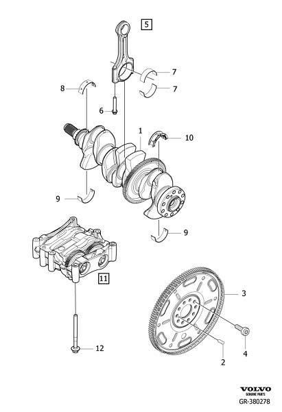 2018 Volvo XC60 Engine Connecting Rod 31460516 Genuine Volvo Part