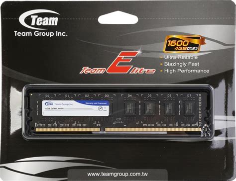 Team Group Elite DDR3 1600MHZ 1 5V CL11 Desktop Memory 4GB Black