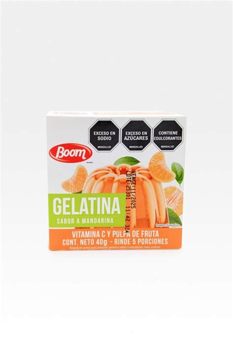 Gelatina Boom Sabor Mandarina G Cbm Tienda Online