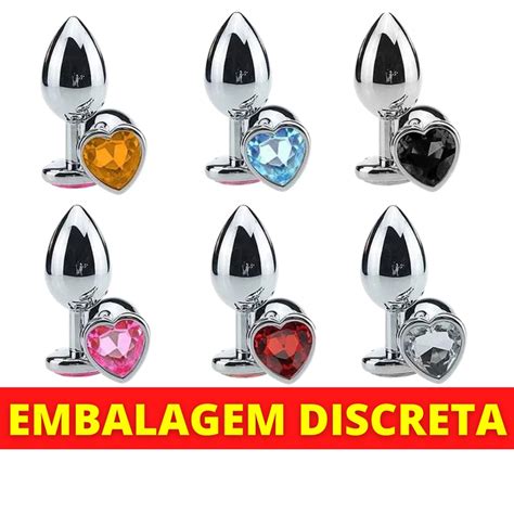 Plug Anal Em A O Inox Tamanhos P M G Cores Diversas Sex Shop