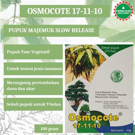 Jual Pupuk Osmocote Dekastar Plus Daun Tanaman Bonsai 100 Gram Shopee