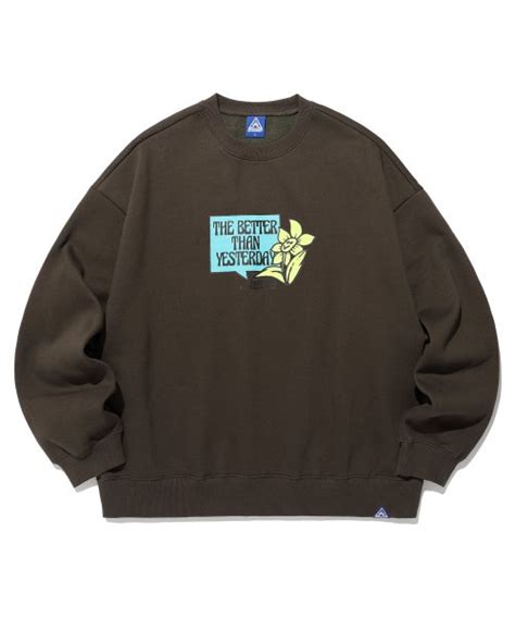 Musinsa Istkunst Flower Bty Sweatshirts Brown Ik Dfmm A