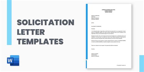 Free Printable Solicitation Letter Templates Word P