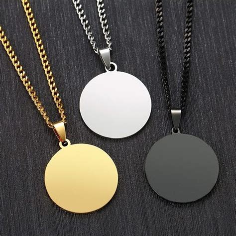 Round Silver Pendant Necklace For Men | Classy Men Collection