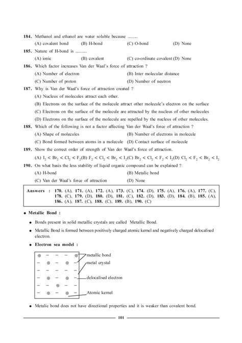 Jee Neet Chemistry Question Bank For Chemical Bonding And Molecular