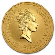 100 Dollars Elizabeth II 3rd Portrait Year Of The Rat Gold