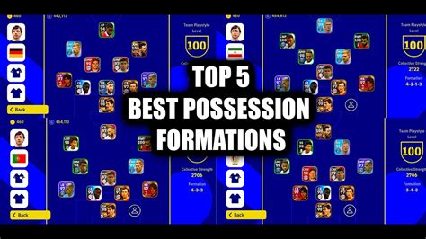 EFootball 2023 TOP 5 BEST POSSESSION GAME FORMATIONS YouTube