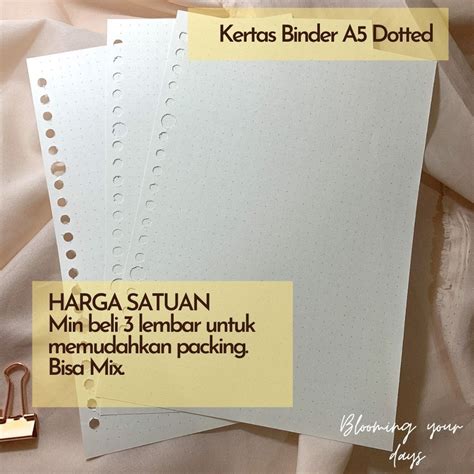 Jual Kertas Journaling Kertas Samson Kalkir Buram Kertas Binder A5