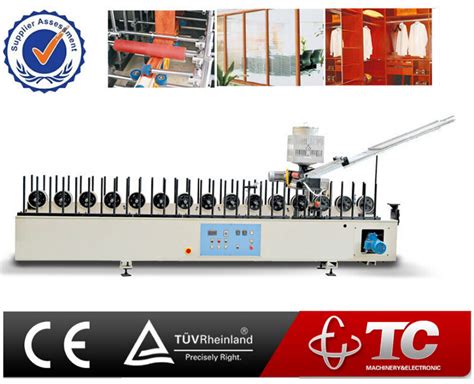 Eva Hot Glue Veneer Mdf Wrapping Machine At Best Price In Foshan Foshan Tc Woodworking