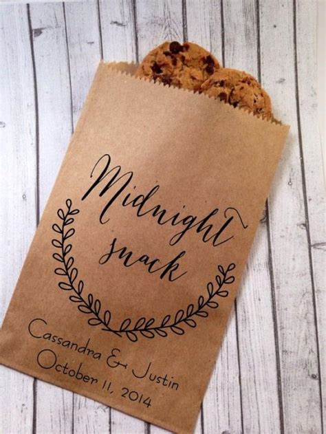 Wedding Cookie Bags Candy Buffet Sacks Custom Wedding Favors 25 Cake Bags Recycled Brown