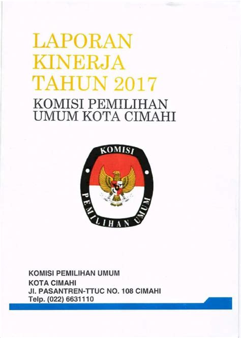 Pdf Laporan Kinerja Tahun Kota Cimahi Kpu Go Idkota Cimahi Kpu Go