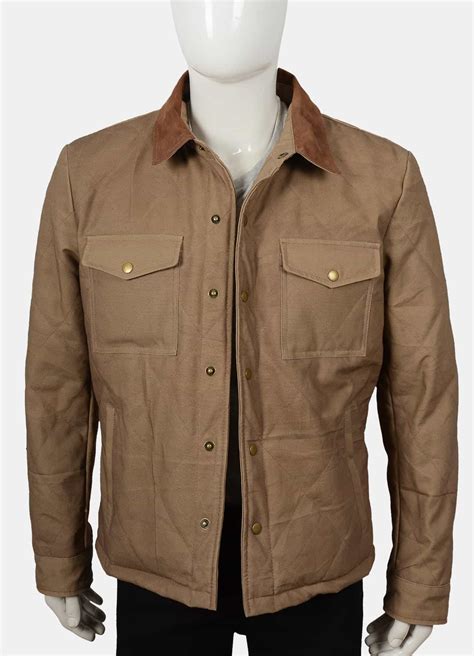 Josh Lucas Waxed Cotton Quilted Jacket Yellowstone Jackets