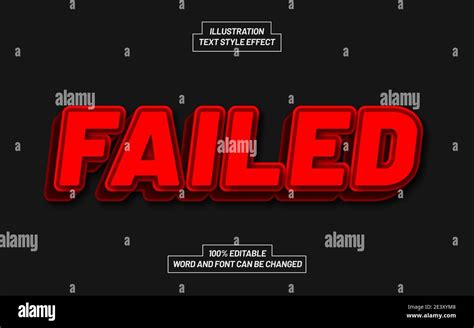 Failed Red Text Style Effect Stock Vector Image Art Alamy