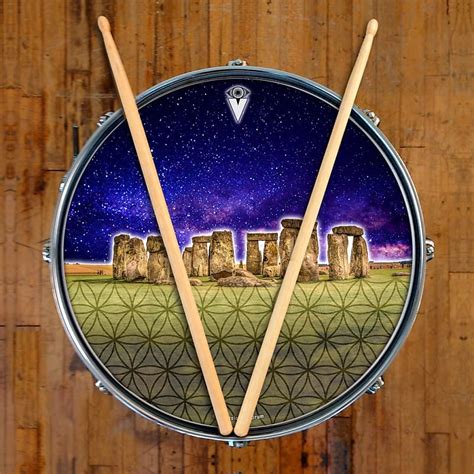 Stonehenge Graphic Drum Skin For Bass Snare And Tom Drums Reverb