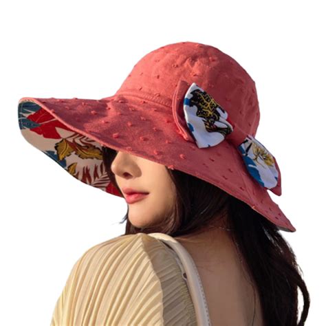 Hats For Women Foldable Floppy Reversible Travel Beach Sun Visor Hat